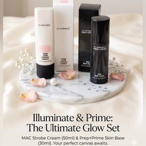 MAC Glow Essentials Duo: Prep + Prime Skin Base & Strobe Cream || New in box